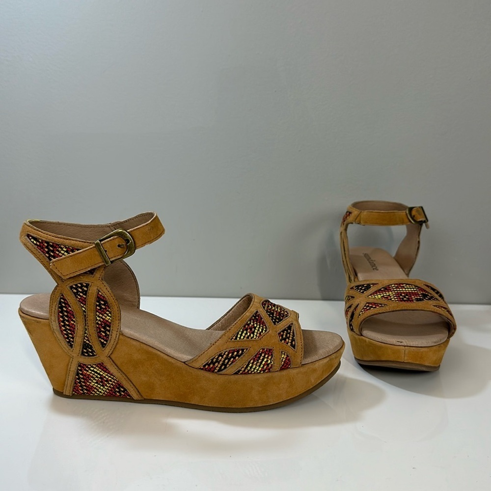 Sundance Catalana Platform Wedge Sandals Size 39(9)